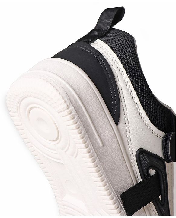 Pine Kids Sneakers  with Velco Closure - Black & White