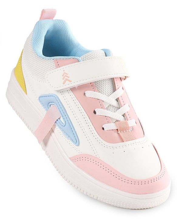 Pine Kids Sneakers  with Velco Closure - Black & White