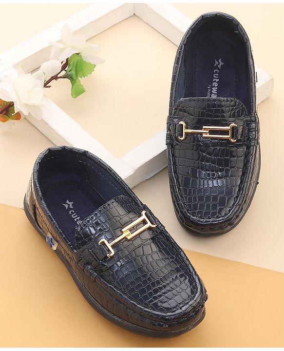 Cute Walk by Babyhug Slip On Party Shoes - Blue
