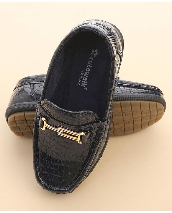 Cute Walk by Babyhug Slip On Party Shoes - Blue
