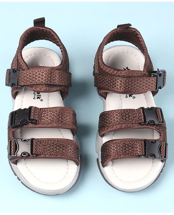 Cute Walk by Babyhug Velcro Closure Sandals - Brown
