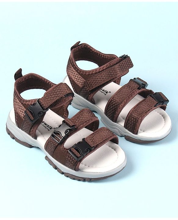 Cute Walk by Babyhug Velcro Closure Sandals - Brown