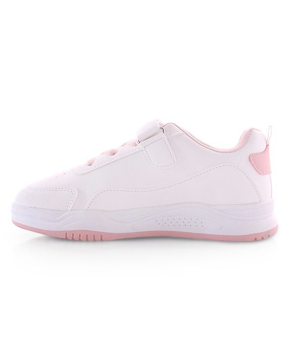 Pine Kids Velcro Closure Sneakers - White & Pink