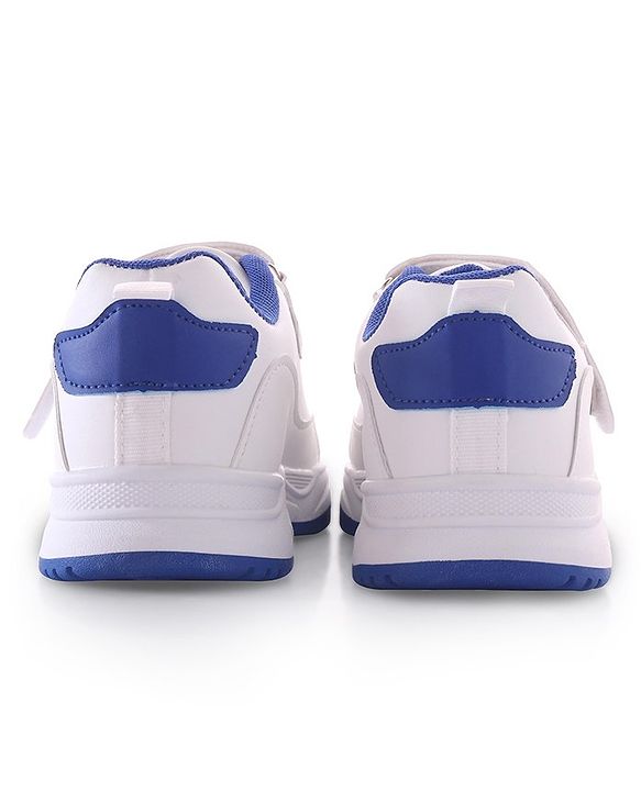 Pine Kids Velcro Closure Sneakers - White & Blue
