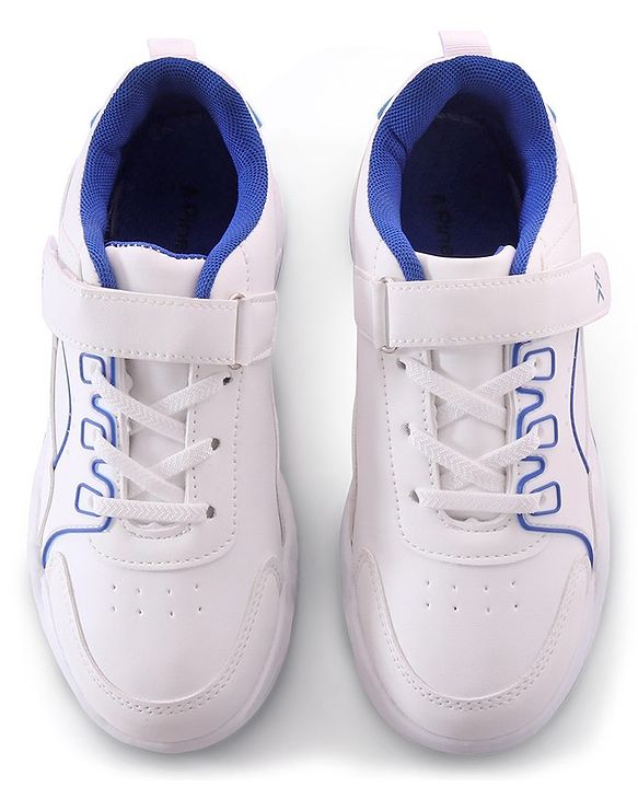 Pine Kids Velcro Closure Sneakers - White & Pink
