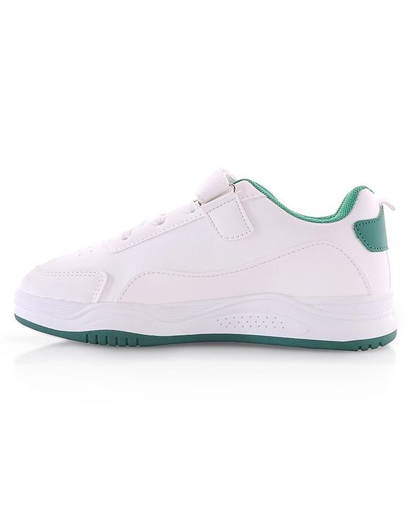 Pine Kids Velcro Closure Sneakers - White & Green