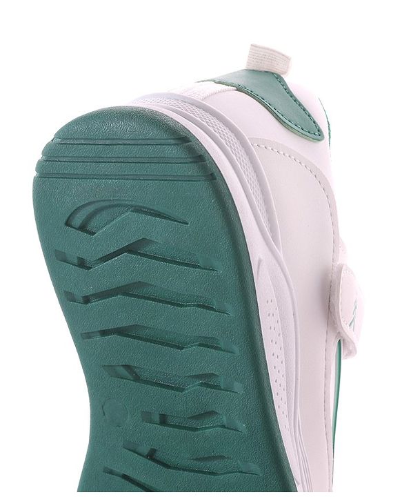 Pine Kids Velcro Closure Sneakers - White & Green