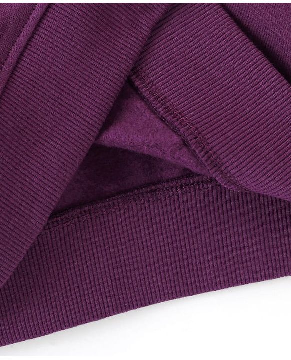 Pine Kids Cotton Full Sleeves Glitter Print Sweatshirt - Purple
