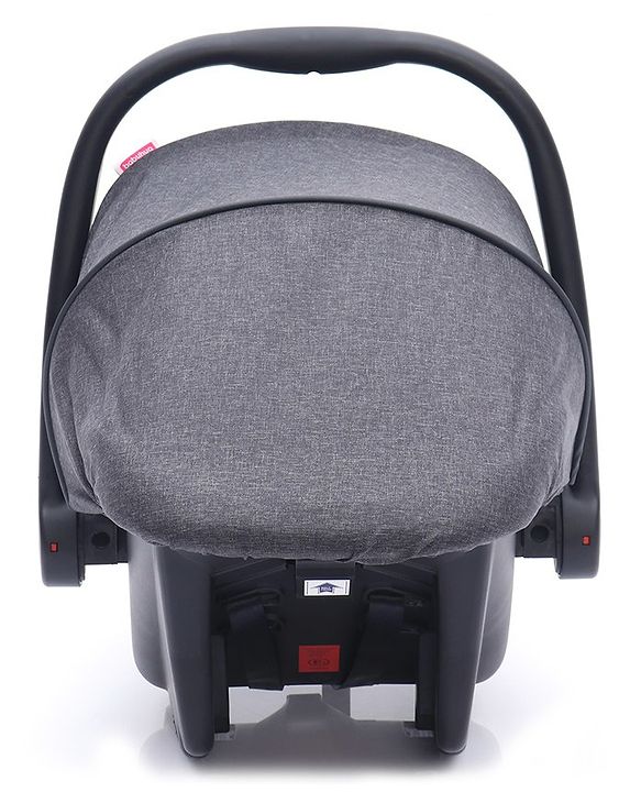 Babyhug Amber Ace Car Seat Cum Carry Cot With Mosquito Net with 1 Year Warranty - Grey| Rocker & Feeding Chair| Adjustable Handle Position| Safety Harness| Removable Canopy & Mosquito Net| Soft Padded Cushion| Removable & Washable Seat Cover
