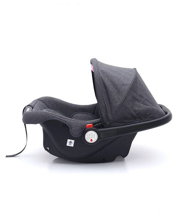 Babyhug Amber Ace Car Seat Cum Carry Cot With Mosquito Net with 1 Year Warranty - Grey| Rocker & Feeding Chair| Adjustable Handle Position| Safety Harness| Removable Canopy & Mosquito Net| Soft Padded Cushion| Removable & Washable Seat Cover