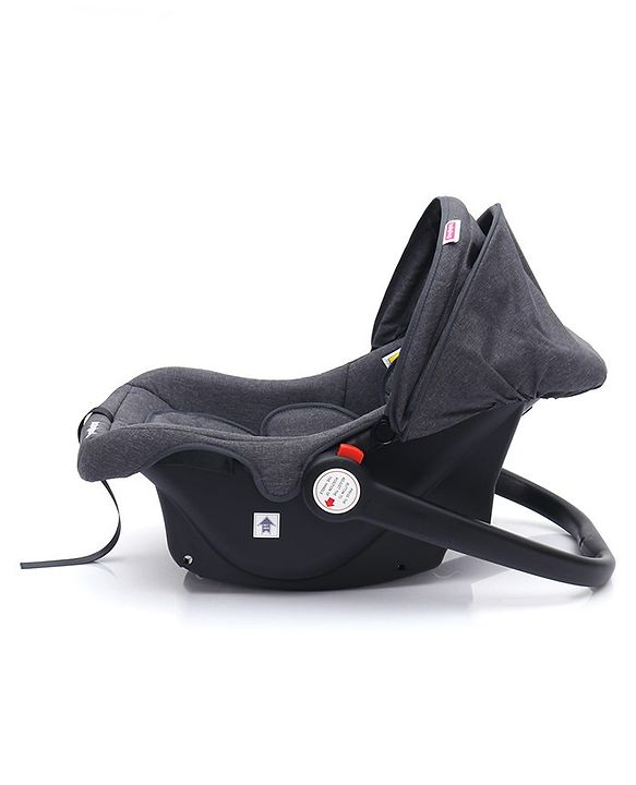 Babyhug Amber Ace Car Seat Cum Carry Cot With Mosquito Net with 1 Year Warranty - Grey| Rocker & Feeding Chair| Adjustable Handle Position| Safety Harness| Removable Canopy & Mosquito Net| Soft Padded Cushion| Removable & Washable Seat Cover