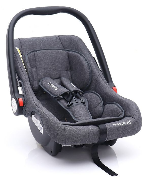 Babyhug Amber Ace Car Seat Cum Carry Cot With Mosquito Net with 1 Year Warranty - Grey| Rocker & Feeding Chair| Adjustable Handle Position| Safety Harness| Removable Canopy & Mosquito Net| Soft Padded Cushion| Removable & Washable Seat Cover