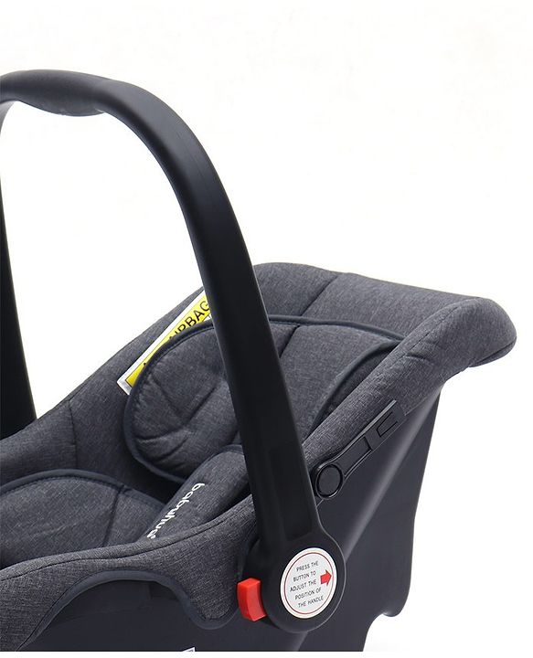 Babyhug Amber Ace Car Seat Cum Carry Cot With Mosquito Net with 1 Year Warranty - Grey| Rocker & Feeding Chair| Adjustable Handle Position| Safety Harness| Removable Canopy & Mosquito Net| Soft Padded Cushion| Removable & Washable Seat Cover