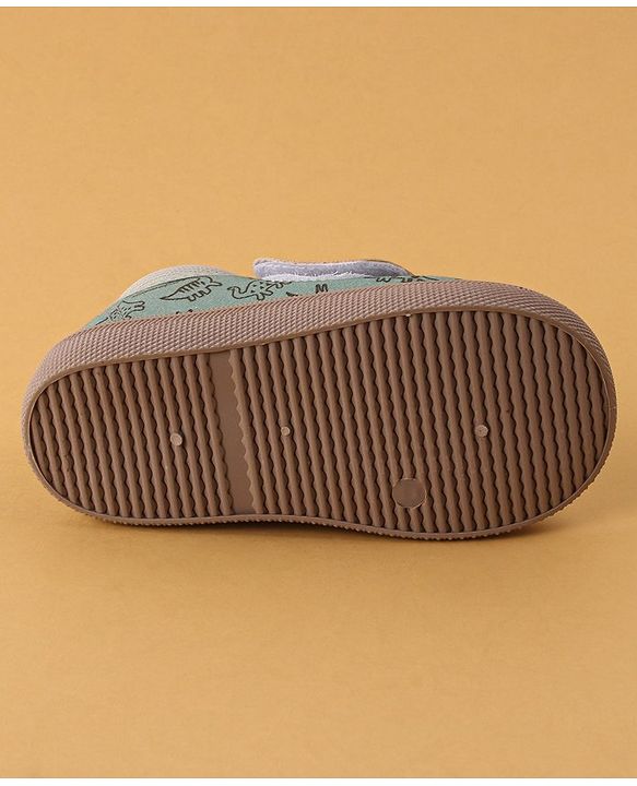 Cute Walk by Babyhug Velcro Closure Casual Shoes Dino Print - Green