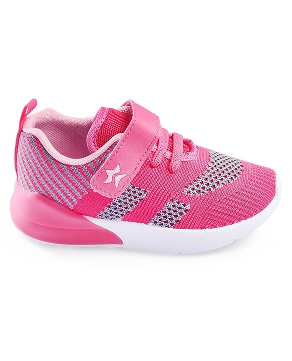 Cute Walk by Babyhug Slip On Sneakers with Velcro Closure - Dark Pink