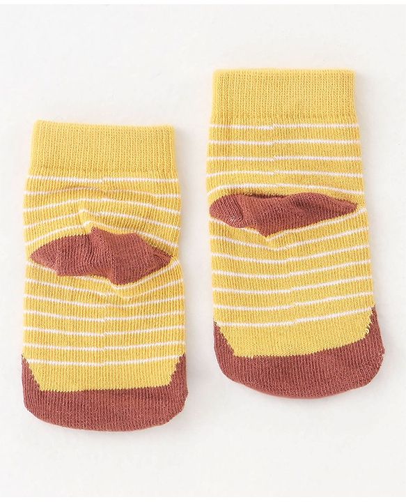 Cute Walk By Babyhug Non Terry Anti Bacterial Ankle Length Socks Animals Print Pack Of 5 - Multicolour