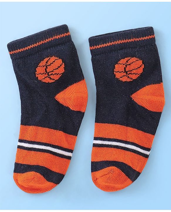 Cute Walk by Babyhug Anti Bacterial Ankle Length Socks Football Design Pack of 7 - Multicolour