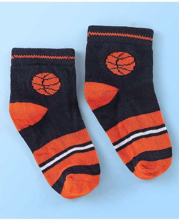 Cute Walk by Babyhug Anti Bacterial Ankle Length Socks Football Design Pack of 7 - Multicolour