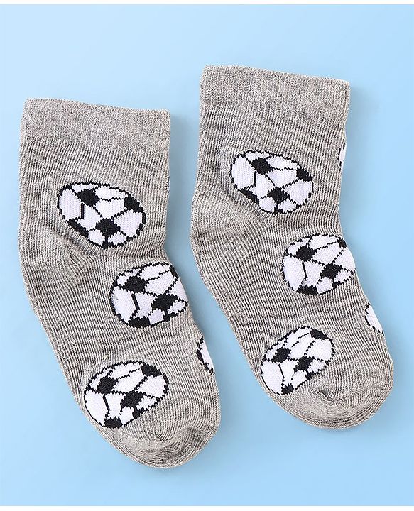 Cute Walk by Babyhug Anti Bacterial Ankle Length Socks Football Design Pack of 7 - Multicolour