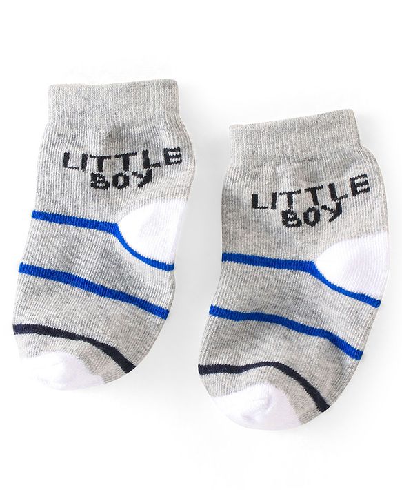Cute Walk By Babyhug Non Terry Anti Bacterial Ankle Length Design Socks Pack of 5 - Multicolour
