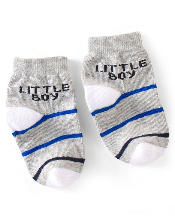Cute Walk By Babyhug Non Terry Anti Bacterial Ankle Length Design Socks Pack of 5 - Multicolour