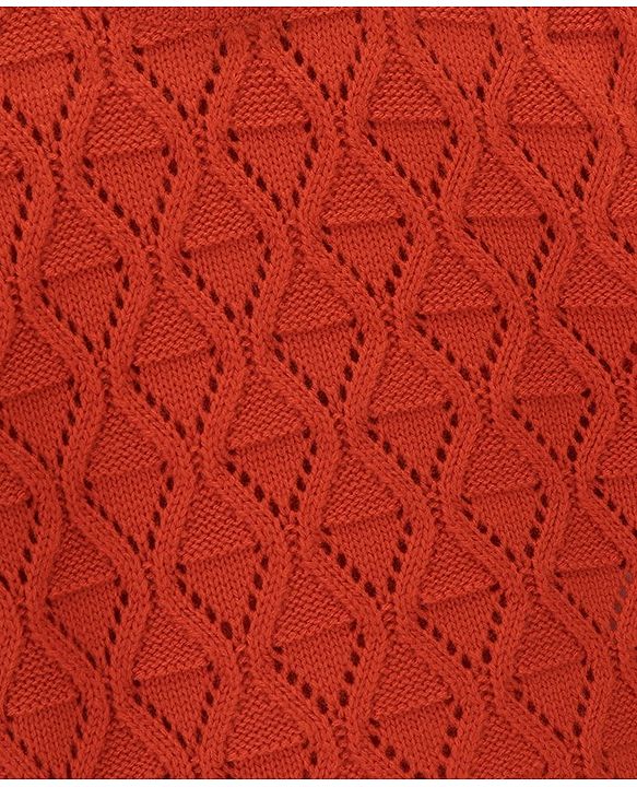 Babyhug Knit Full Sleeves Sweater With Cable Knit Design - Red