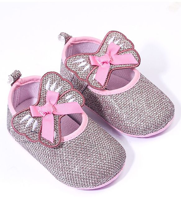 Cute Walk by Babyhug Booties With Velcro Closure - Pink