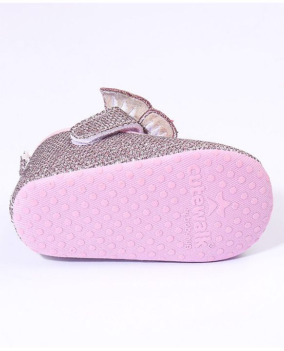 Cute Walk by Babyhug Booties With Velcro Closure - Pink