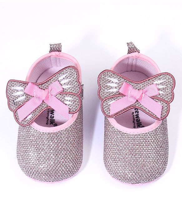 Cute Walk by Babyhug Booties With Velcro Closure - Pink