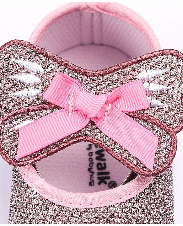 Cute Walk by Babyhug Booties With Velcro Closure - Pink