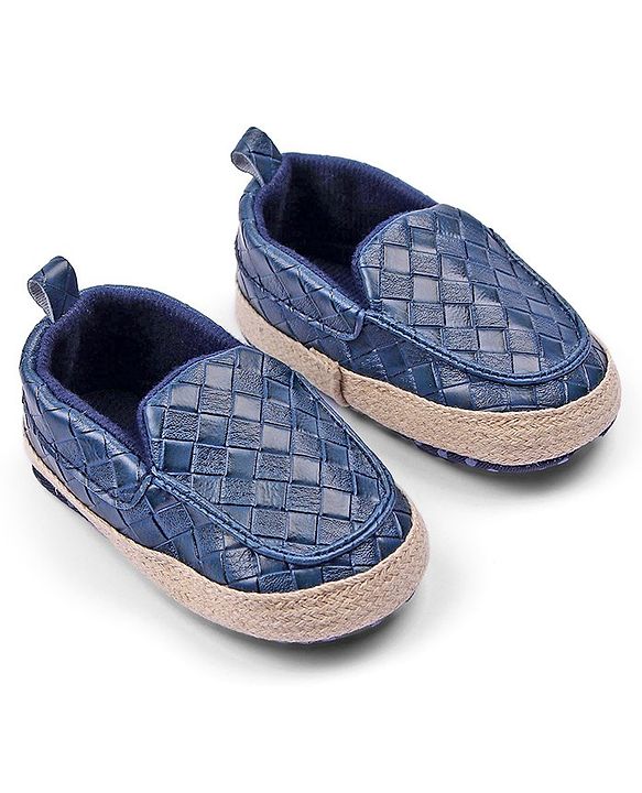 Cute Walk by Babyhug Slip On Solid Booties- Blue