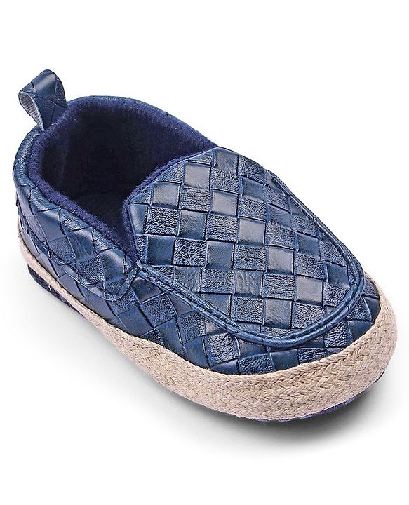 Cute Walk by Babyhug Slip On Solid Booties- Blue