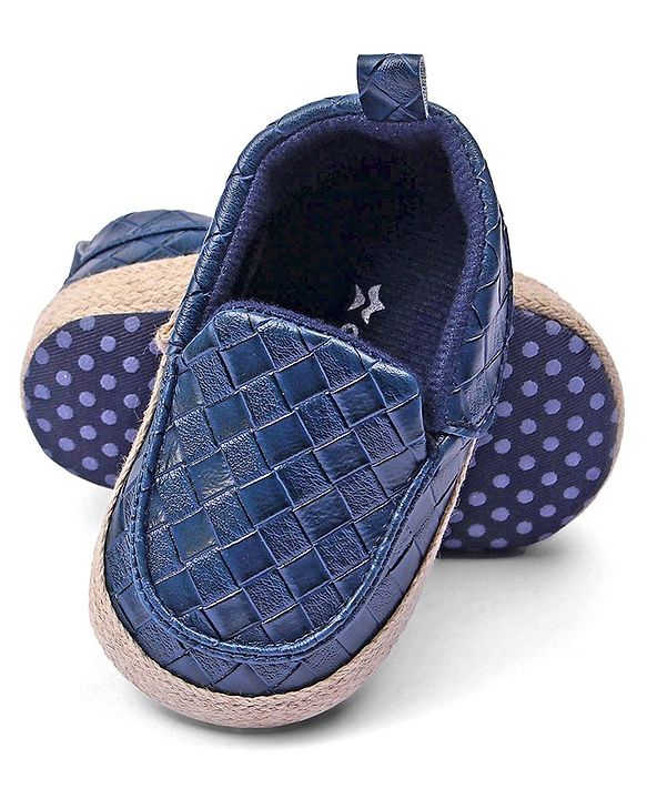 Cute Walk by Babyhug Slip On Solid Booties- Blue
