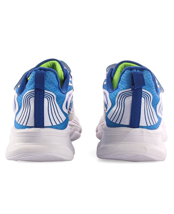 Pine Kids Velcro Closure Sneakers - White & Blue