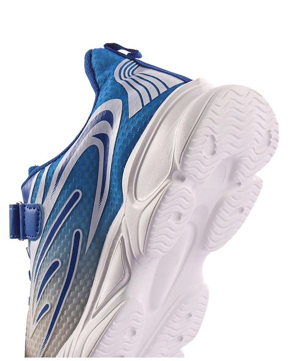 Pine Kids Velcro Closure Sneakers - White & Blue