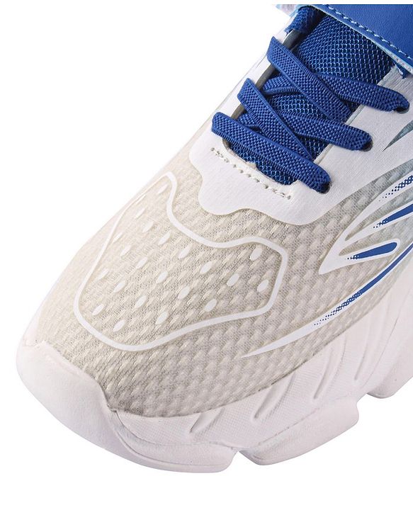 Pine Kids Velcro Closure Sneakers - White & Blue