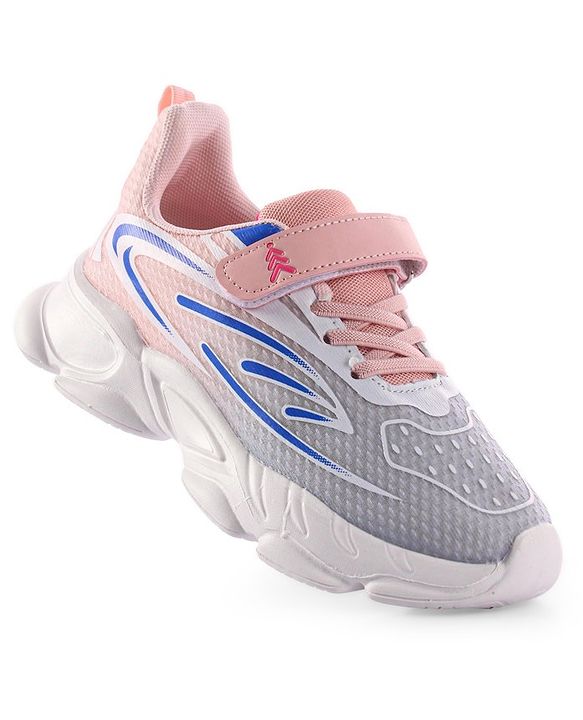 Pine Kids Velcro Closure Sneakers - White & Blue