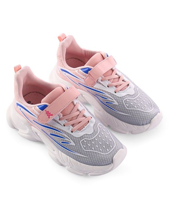 Pine Kids Velcro Closure Sneakers - White & Blue