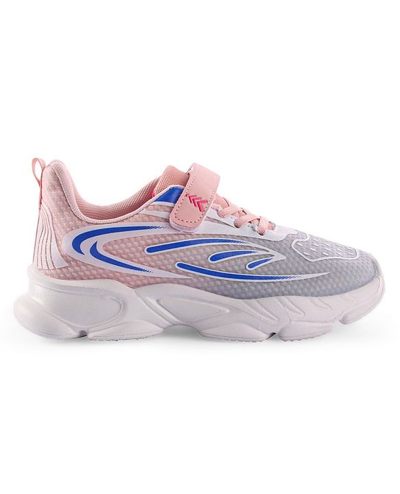 Pine Kids Velcro Closure Sneakers - White & Blue