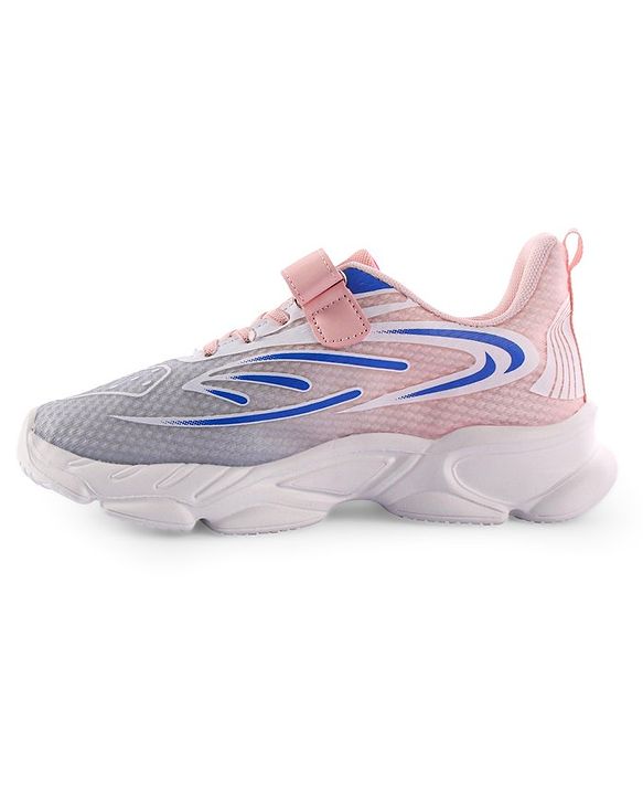 Pine Kids Velcro Closure Sneakers - White & Blue