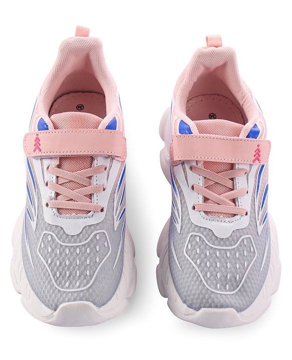 Pine Kids Velcro Closure Sneakers - White & Blue