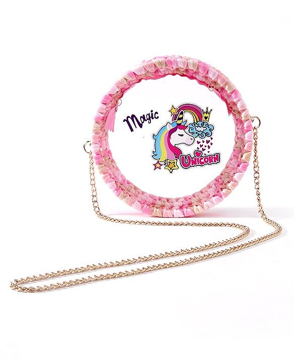 Babyhug Sling Bag with Unicorn Print Free Size - Pink