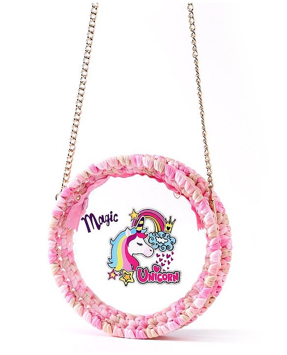Babyhug Sling Bag with Unicorn Print Free Size - Pink