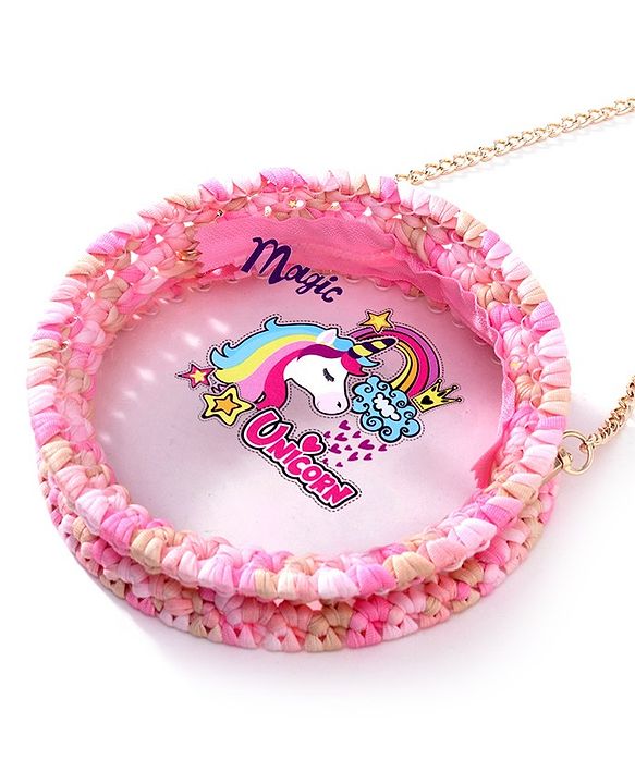 Babyhug Sling Bag with Unicorn Print Free Size - Pink