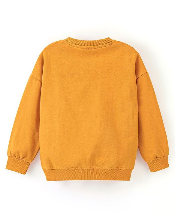 Babyhug Cotton Knit Full Sleeves Sweatshirt Spiderman Graphics Print - Yellow