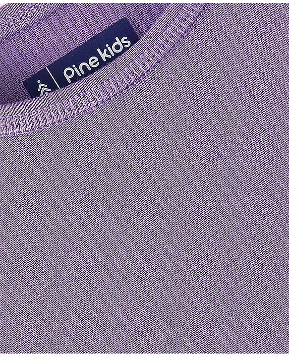 Pine Kids Cotton Full Length Solid Thermal Inner Wear Top - Purple