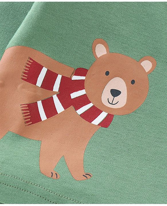 Babyhug Cotton Knit Full Sleeves Front Open Vest Bear Print Pack of 3  - Multicolour