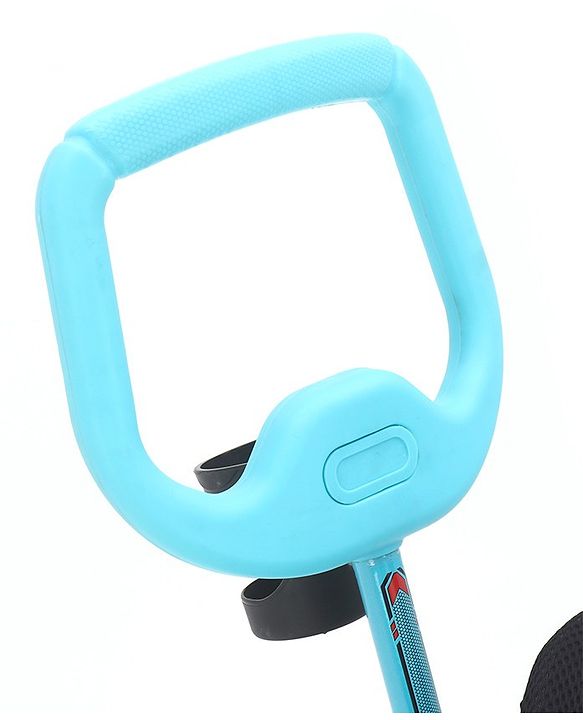 Babyhug Plug & Play Tricycle with Air Wheel Canopy & Parental Handle - Blue