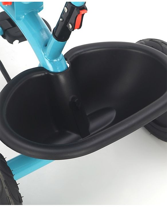 Babyhug Plug & Play Tricycle with Air Wheel Canopy & Parental Handle - Blue