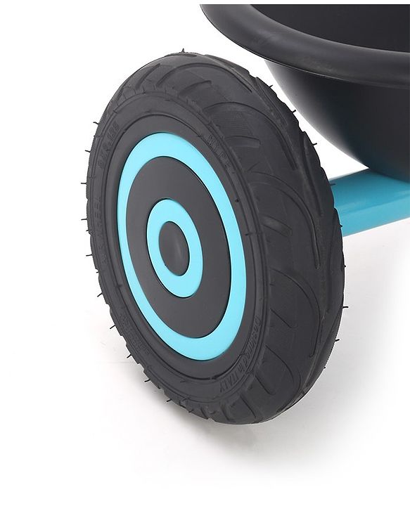 Babyhug Plug & Play Tricycle with Air Wheel Canopy & Parental Handle - Blue